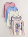 Lilac Purple Unicorn Long Sleeve T-Shirts 5 Pack