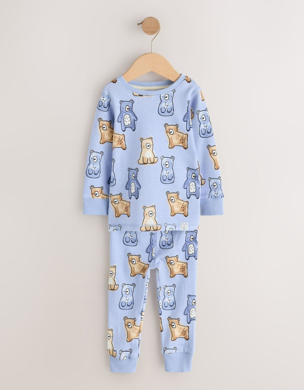 Navy/Ecru Bears Snuggle Pyjamas 3 Pack