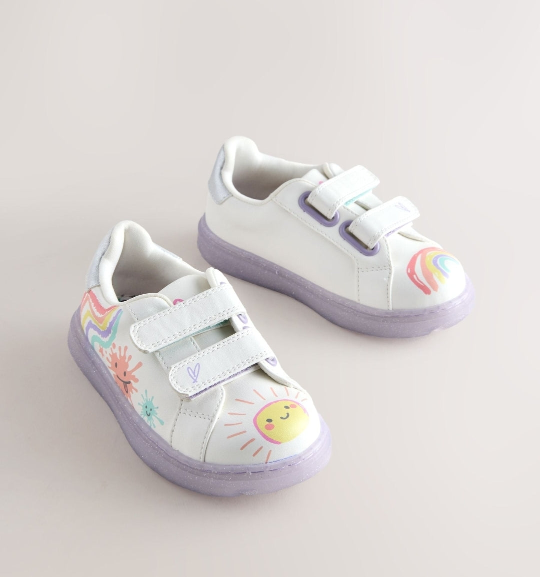 White Touch Fastening Trainers