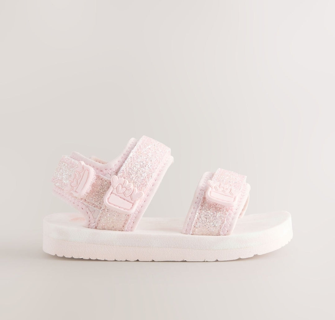 Pink Glitter Trekker Sandals