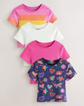 Multi Bright Short Sleeve Ribbed
T-Shirts 4 Pack