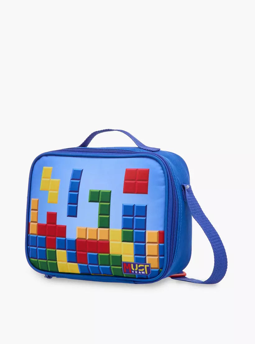 MUST 5-Piece Tetris Print 16-inch Backpack Set - 43x30x13 cms