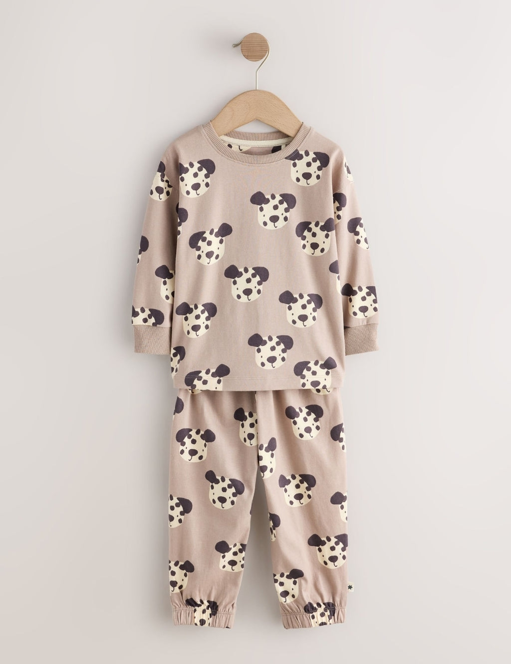 Ecru/Charcoal Mono Dog Oversized Pyjamas 3 Pack