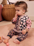 Leopard Knitted Cardigan and Leggings Baby Set 2 Piece