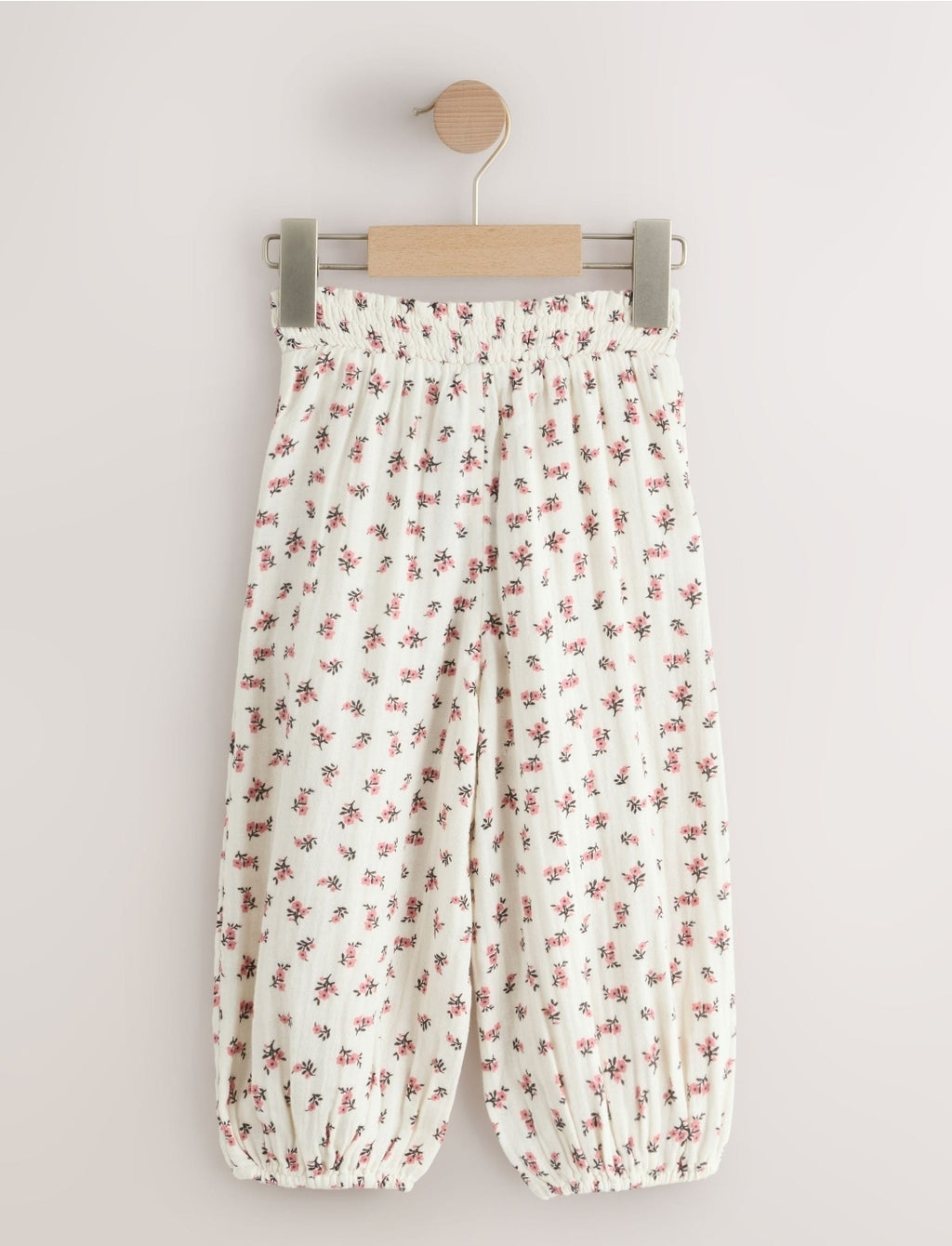 Cream/Pink Floral Ditsy Pull On
Trousers
