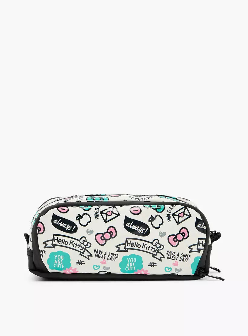 Sanrio Hello Kitty Print Pencil Pouch with 3 Compartments