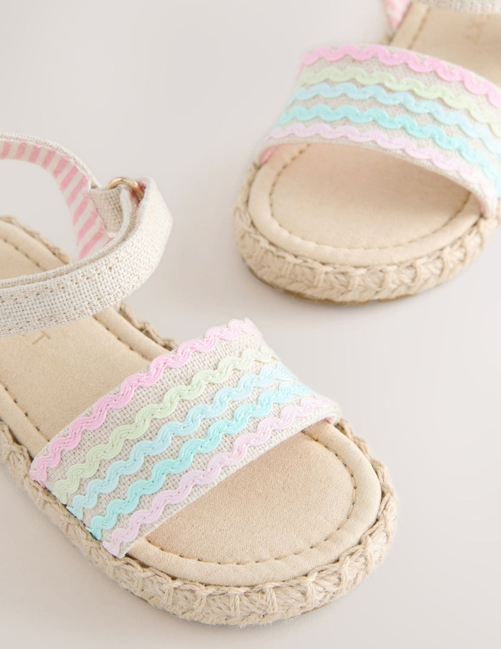 Multi Pastel Ankle Strap Sandals with Touch Fastening