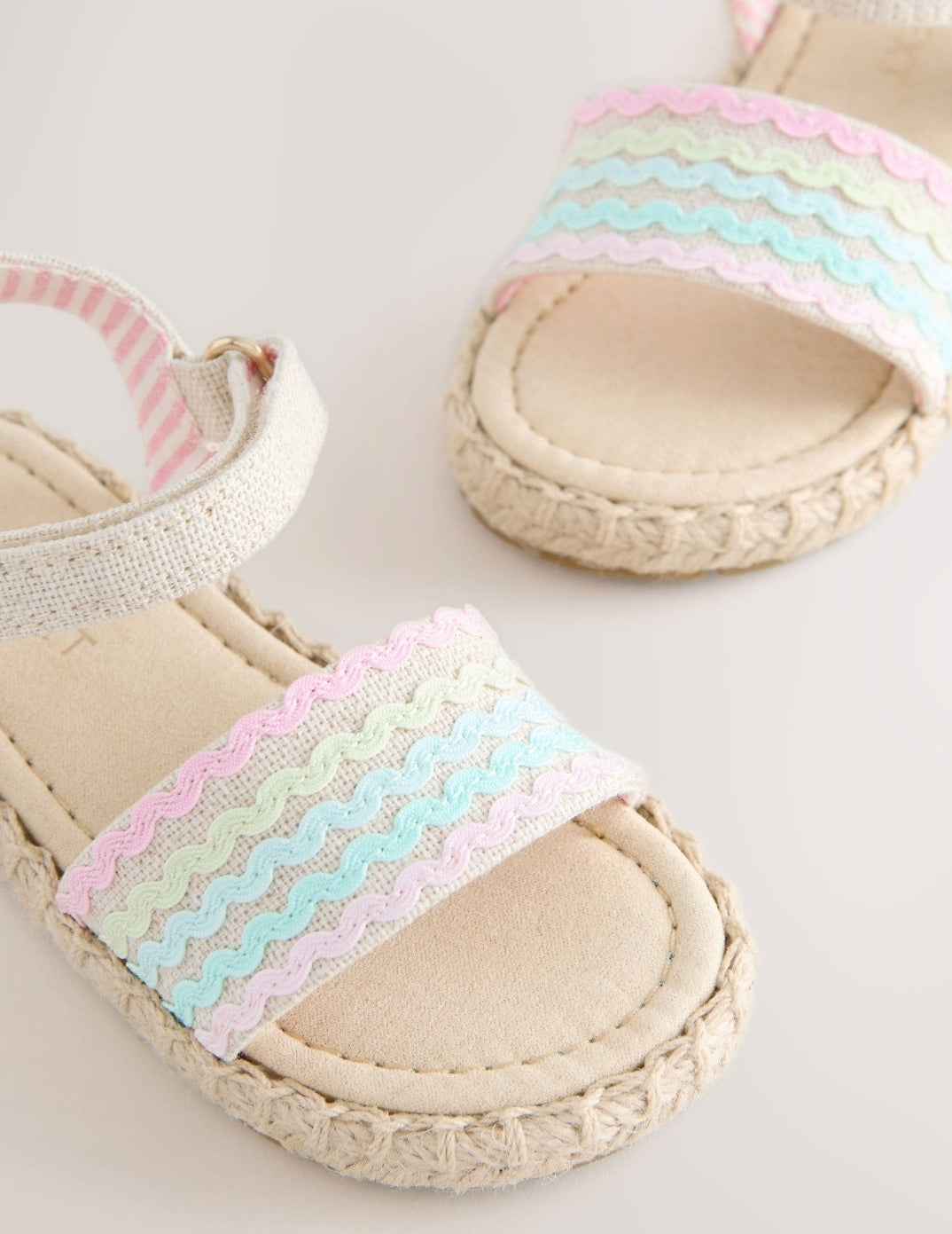 Multi Pastel Ankle Strap Sandals with Touch Fastening