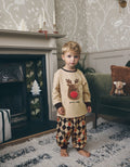 Oatmeal Rudolph Placement Christmas Pyjamas