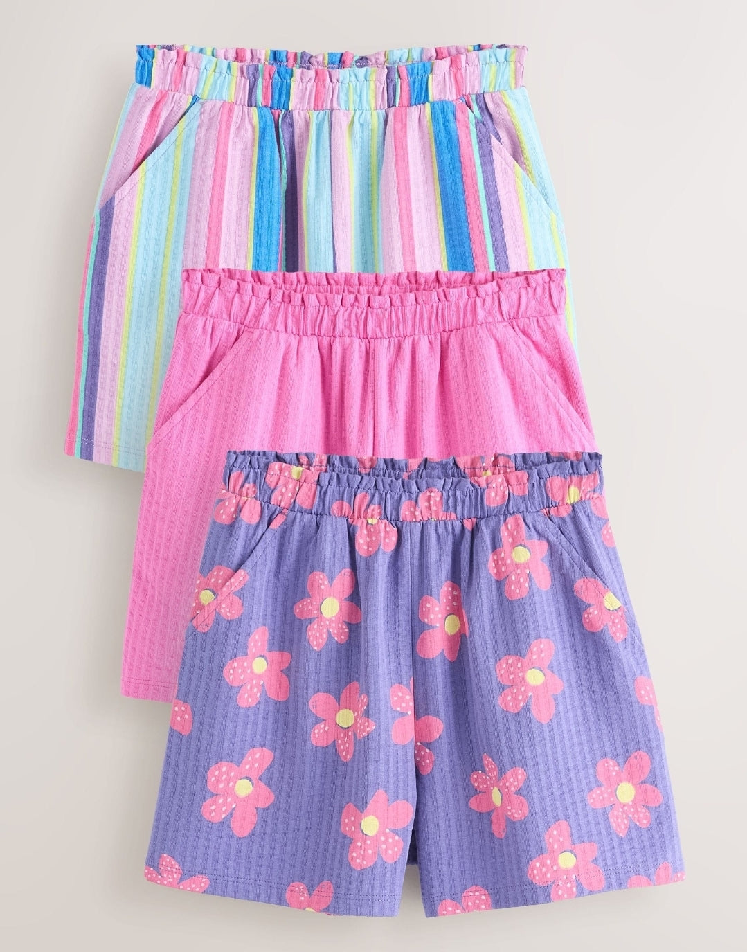 Pink/Stripe/Flower Textured
Shorts
