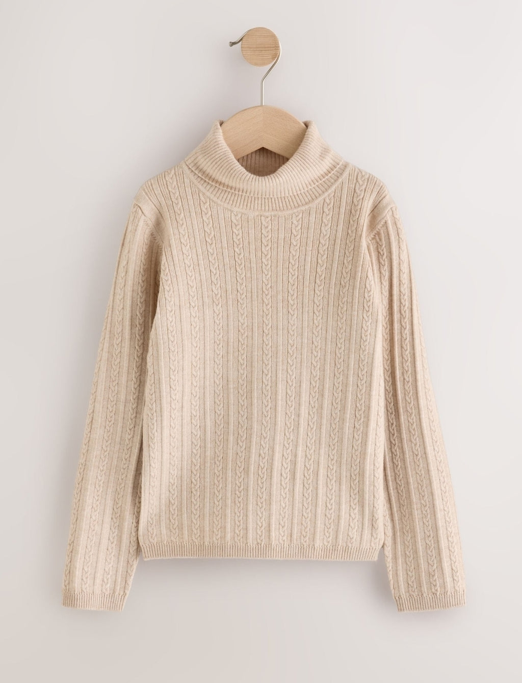 Oatmeal Roll Neck Jumper