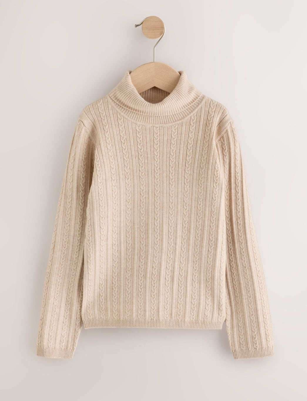 Oatmeal Roll Neck Jumper