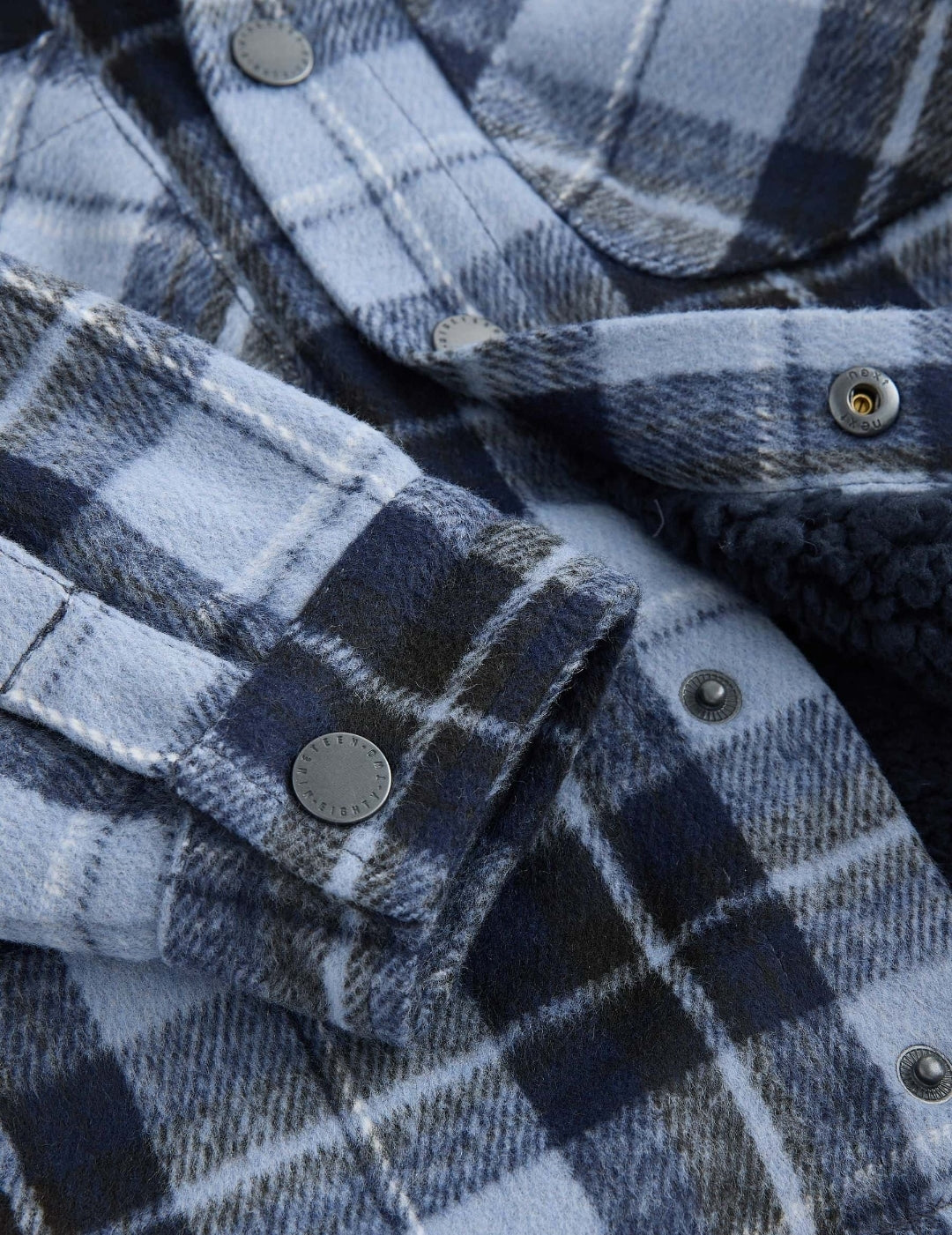 Blue Check Borg Lined Shacket