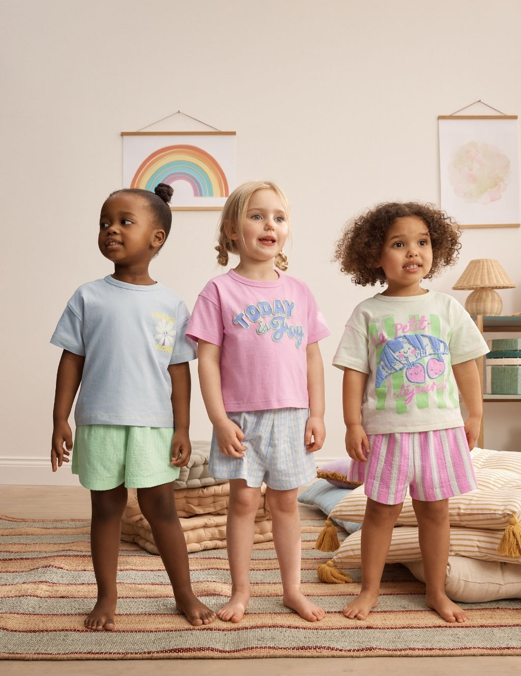 Pink/White Short Pyjamas 3 Pack