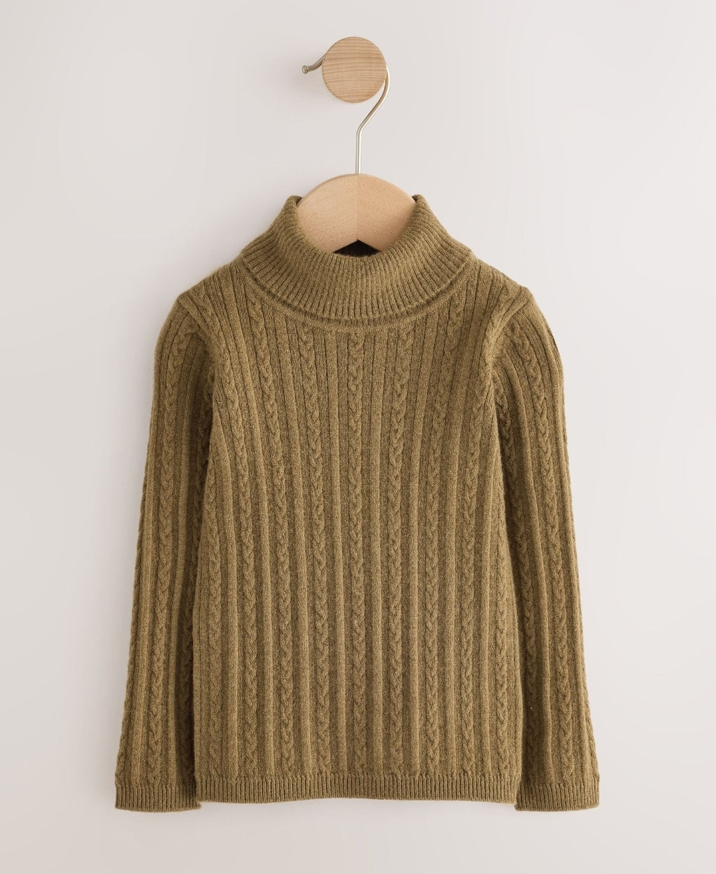 Olive Green Roll Neck Jumper