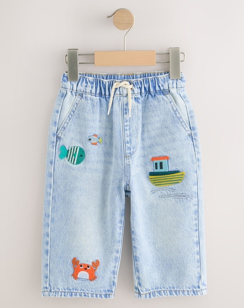 Bleach Denim Boat Wide Fit Jeans
