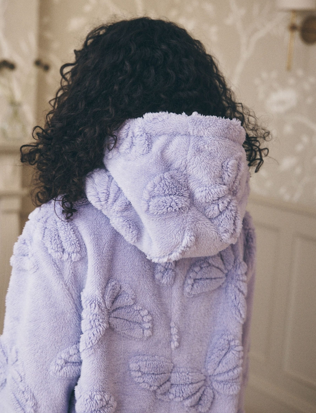 Lilac Purple Butterfly Fleece All-In-One