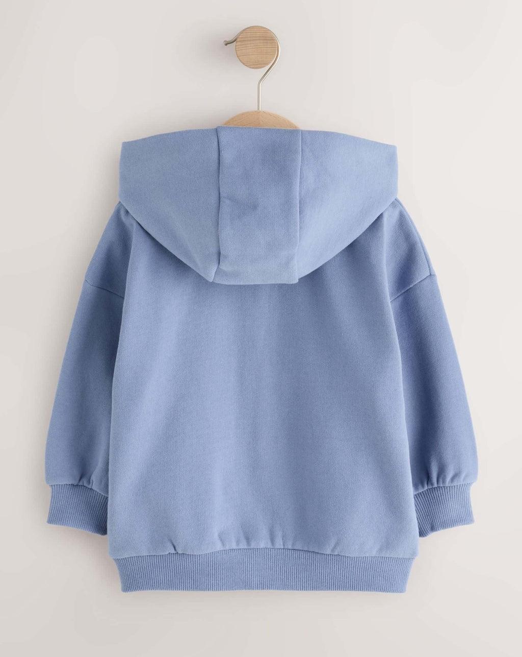 Blue Soft Touch Zip Up Hoodie