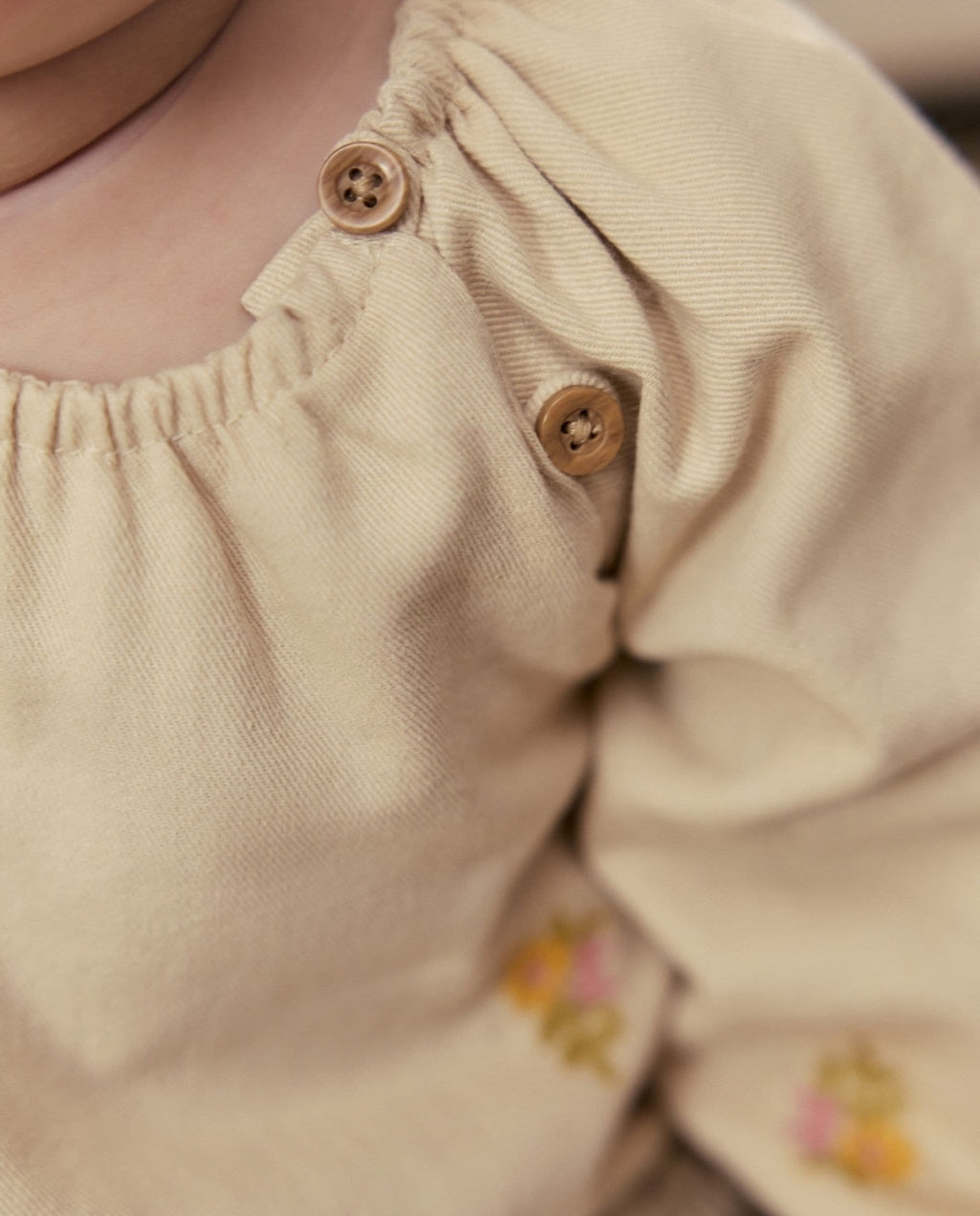 Cream Floral Baby Dress and Gilet Set 2 Piece
