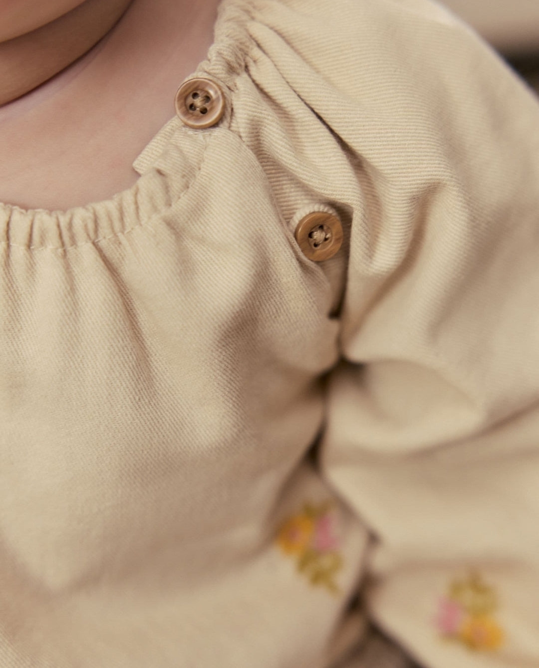 Cream Floral Baby Dress and Gilet Set 2 Piece