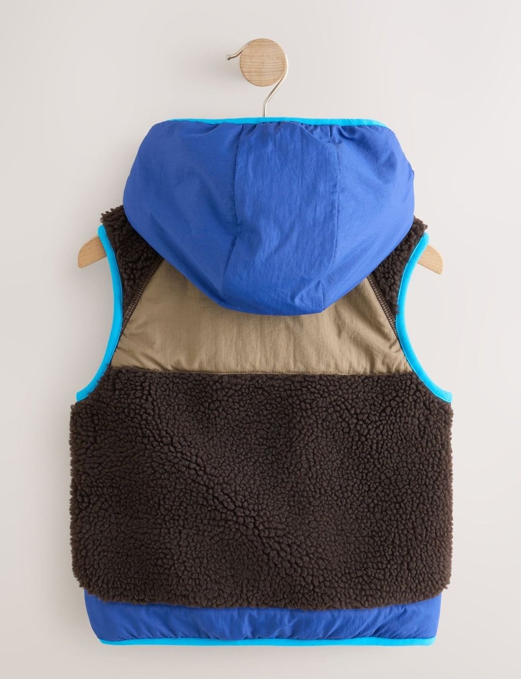 Brow Colour Block Borg Gilet