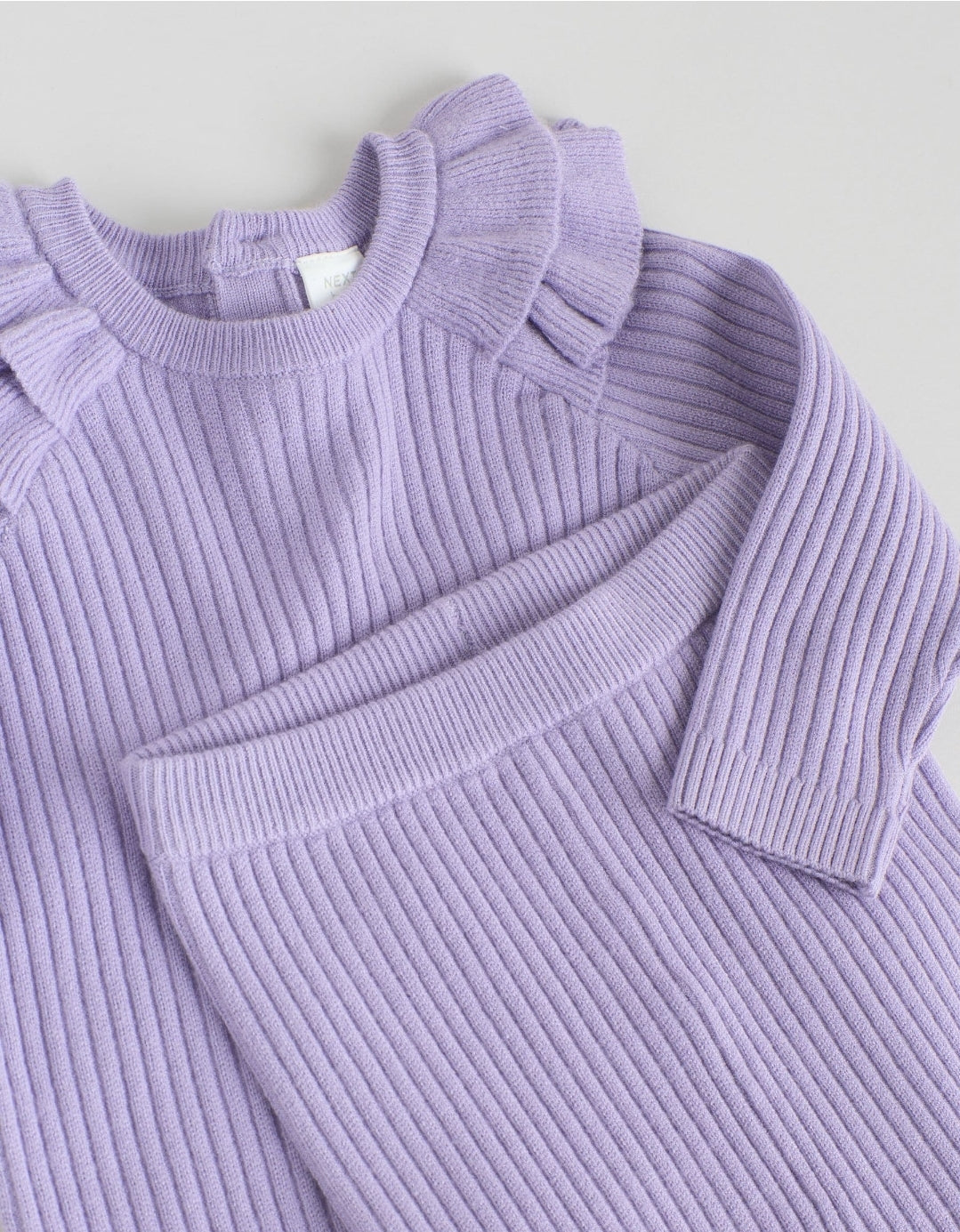 Purple Baby Knitted Jumper and Leggings Set 2 Piece