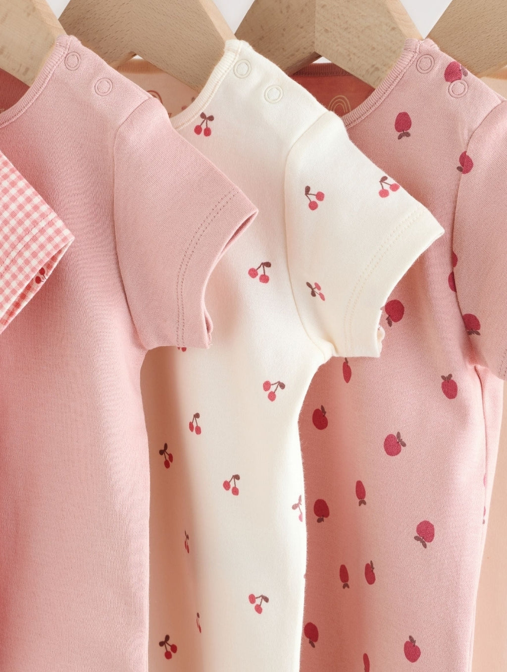 Pink Baby Short Sleeve Bodysuits 5 Pack