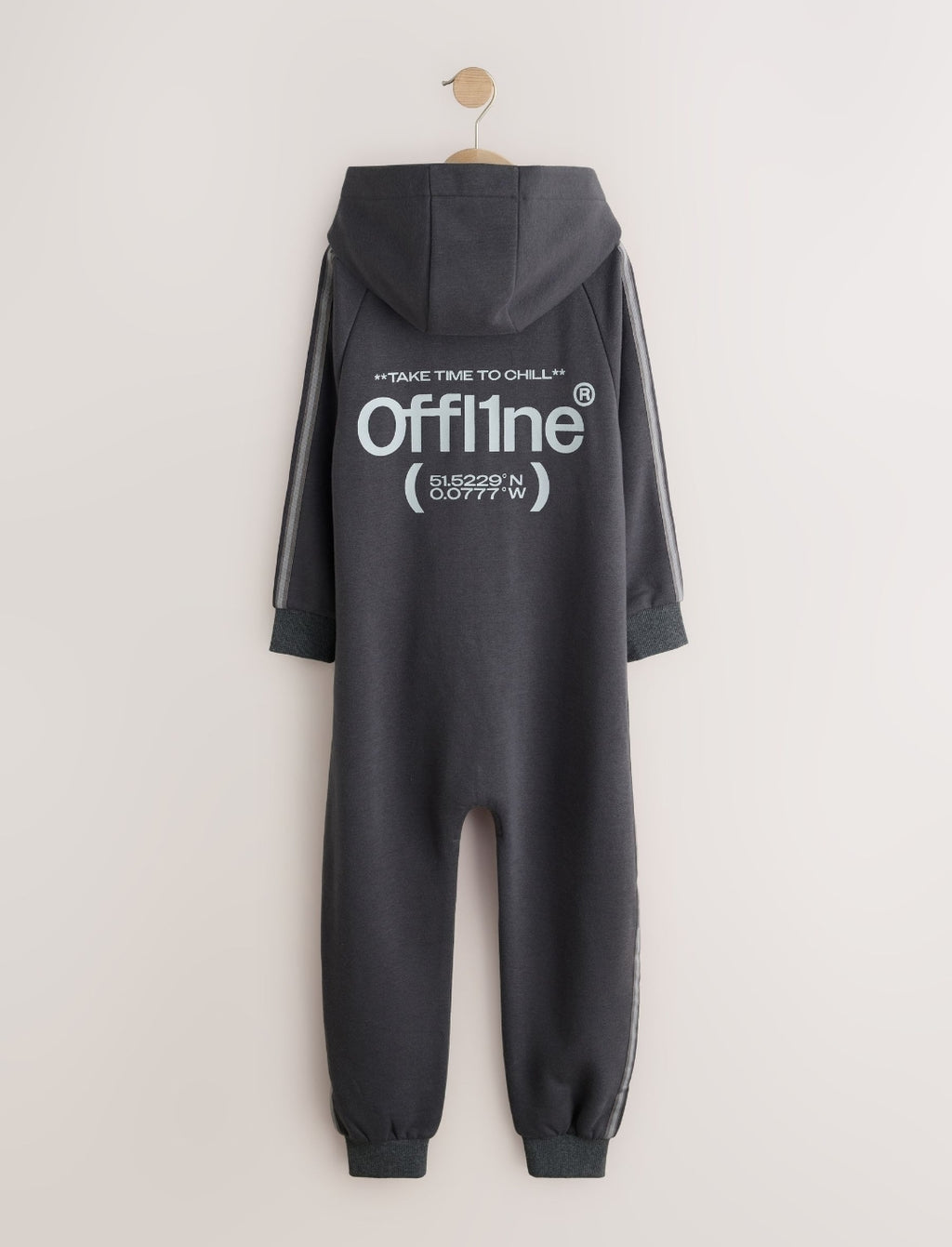 Grey Offline Side Stripe Fleece All-In-
One