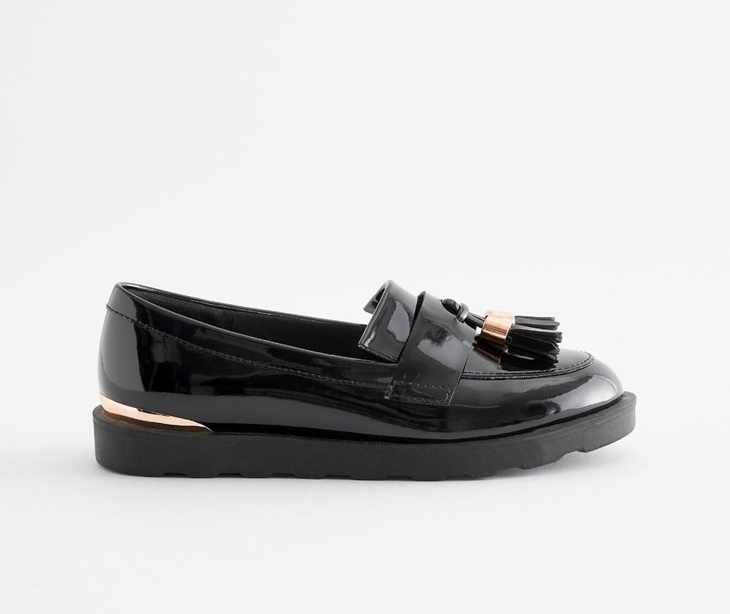 Black Rose Gold Standard Fit (F)
School Tassel Loafers