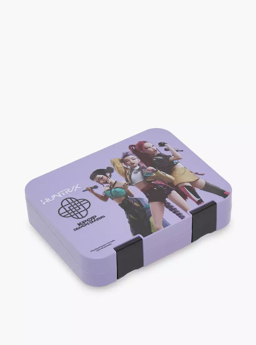 Netflix KPop Demon Hunters Lunch Box for Girls with Clip Lock Lid