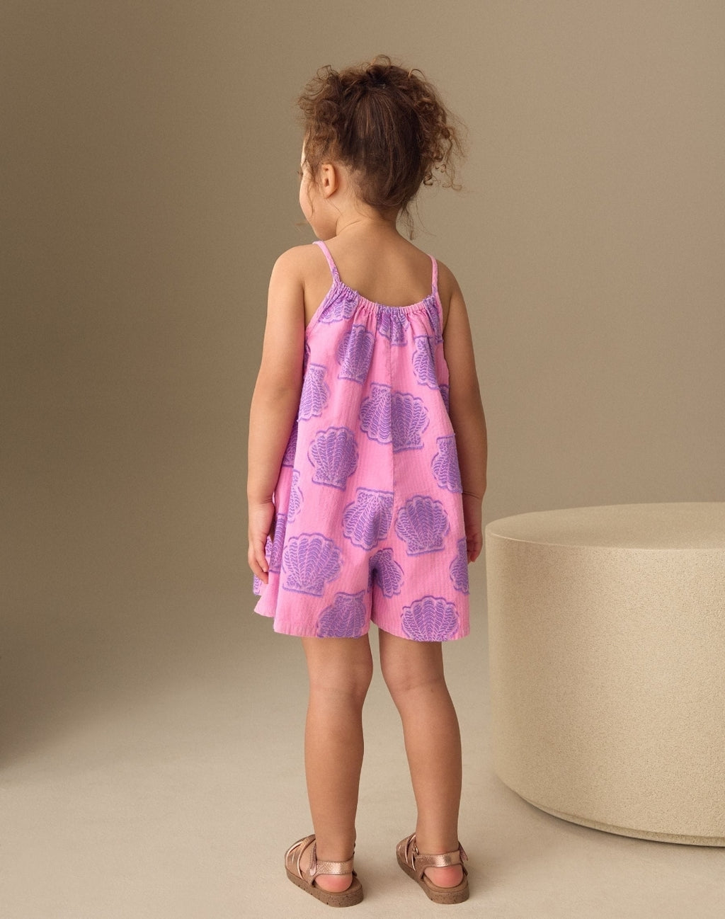 Pink/Purple Shell Strappy Playsuit