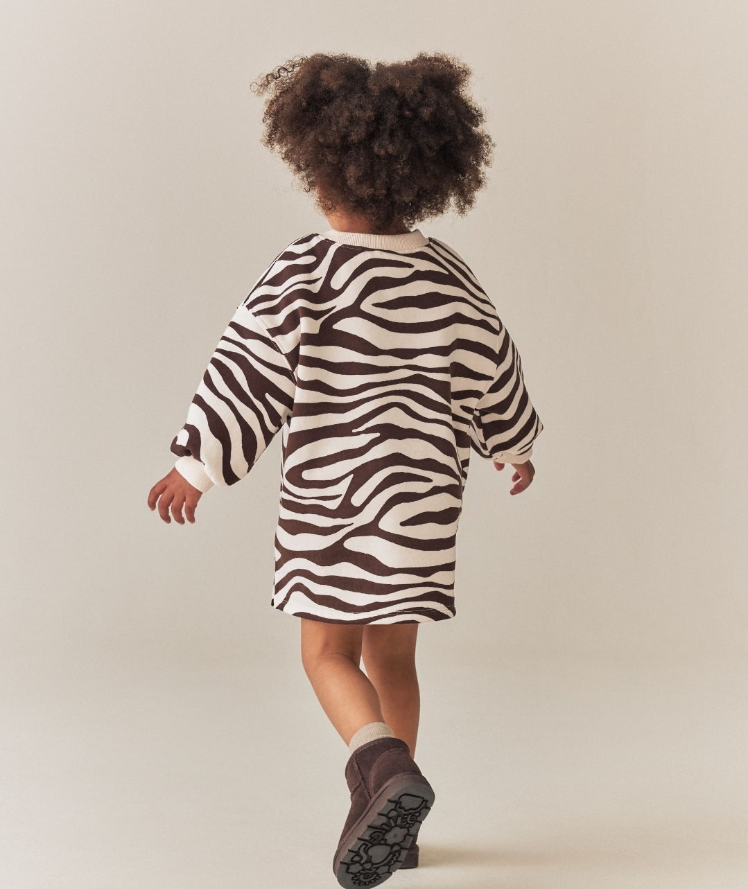 Zebra Print Long Sleeve Sweat
Dress