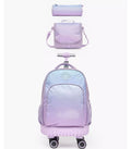 Ombre Print 3-Piece School Trolley Bag Set 18 inch