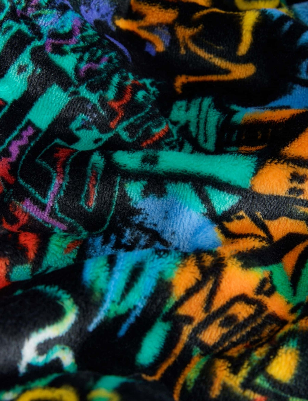 Multi Bright Grafitti Fleece All-In-One