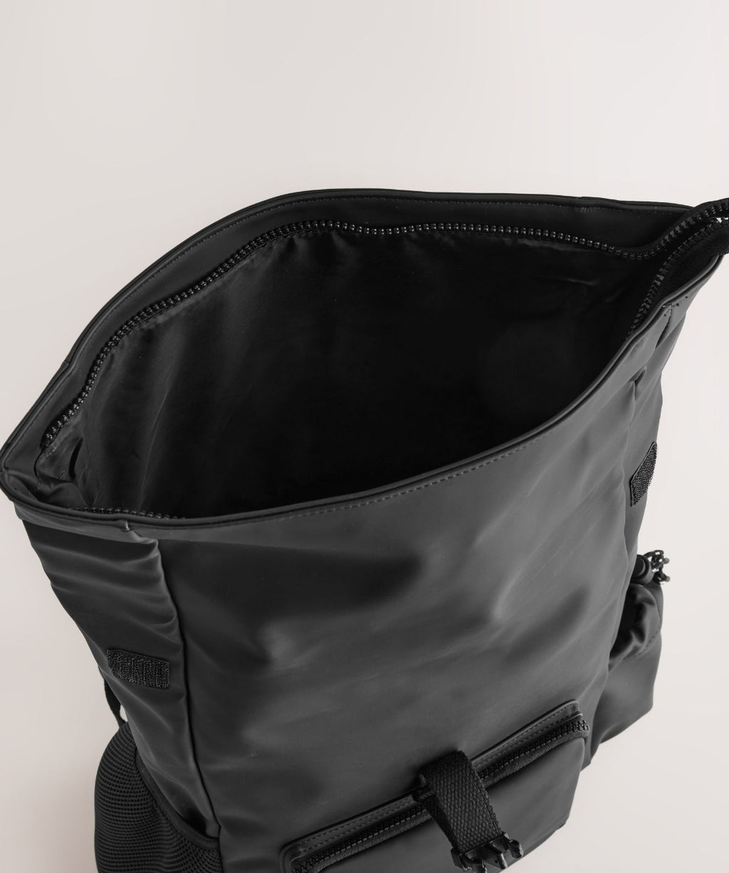 Black Roll Top Backpack