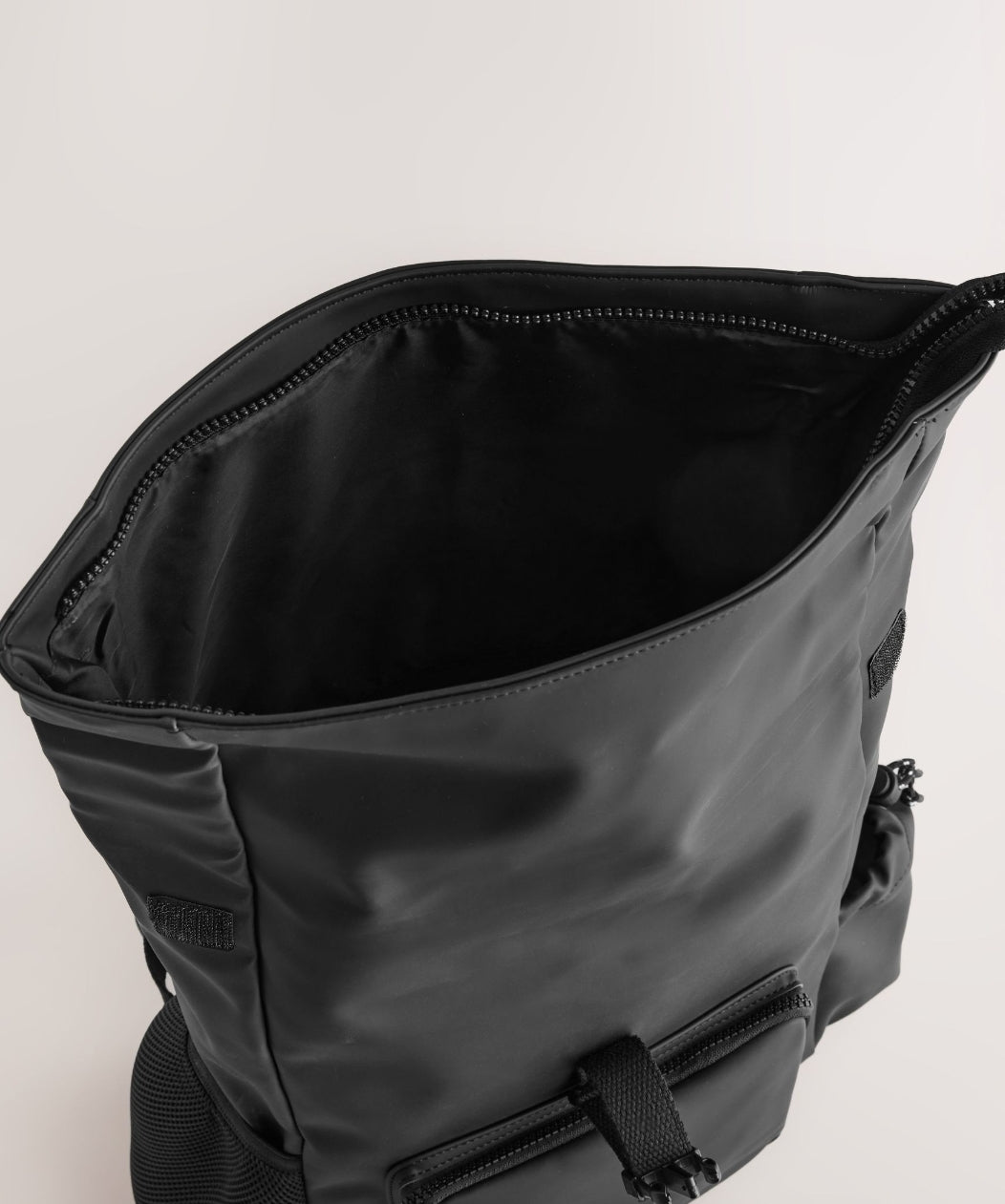 Black Roll Top Backpack