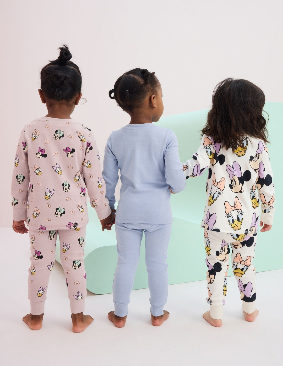 Pink/Blue/White Snuggle Pyjamas 3 Pack