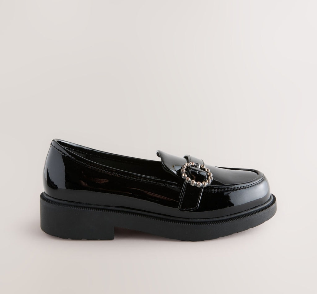 Black Patent Diamante Brooch
School Loafers