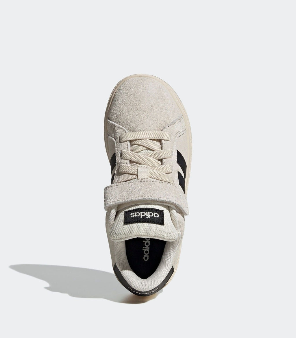 adidas Neutral Grand Court OOs Suede
Elastic Lace Kids Trainers