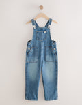 Dark Blue Wide Leg Dungarees