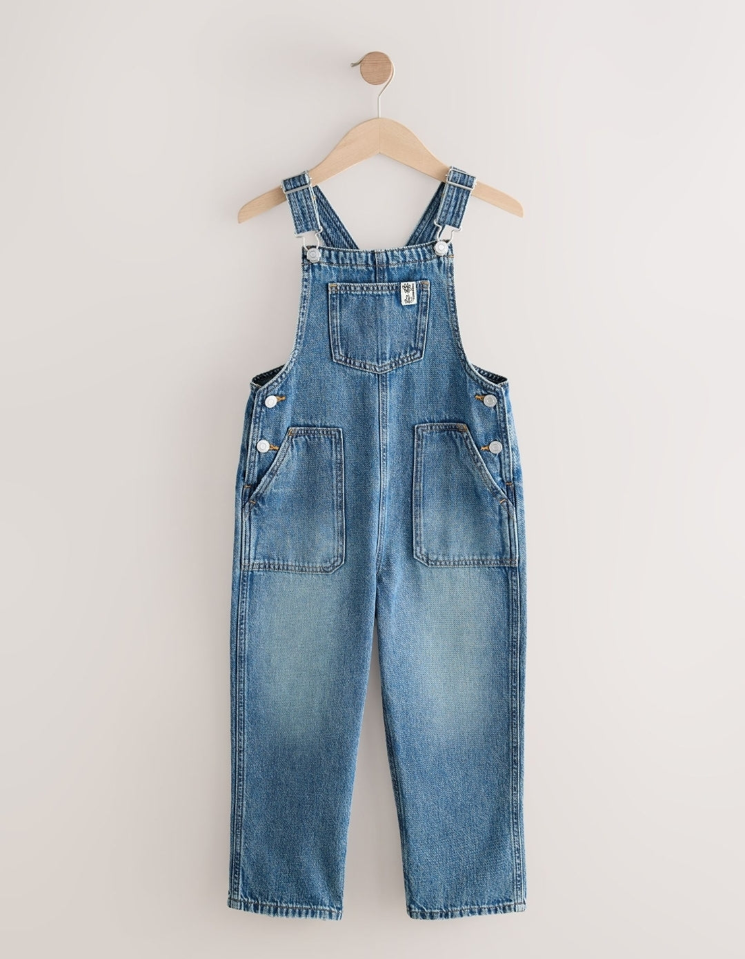 Dark Blue Wide Leg Dungarees