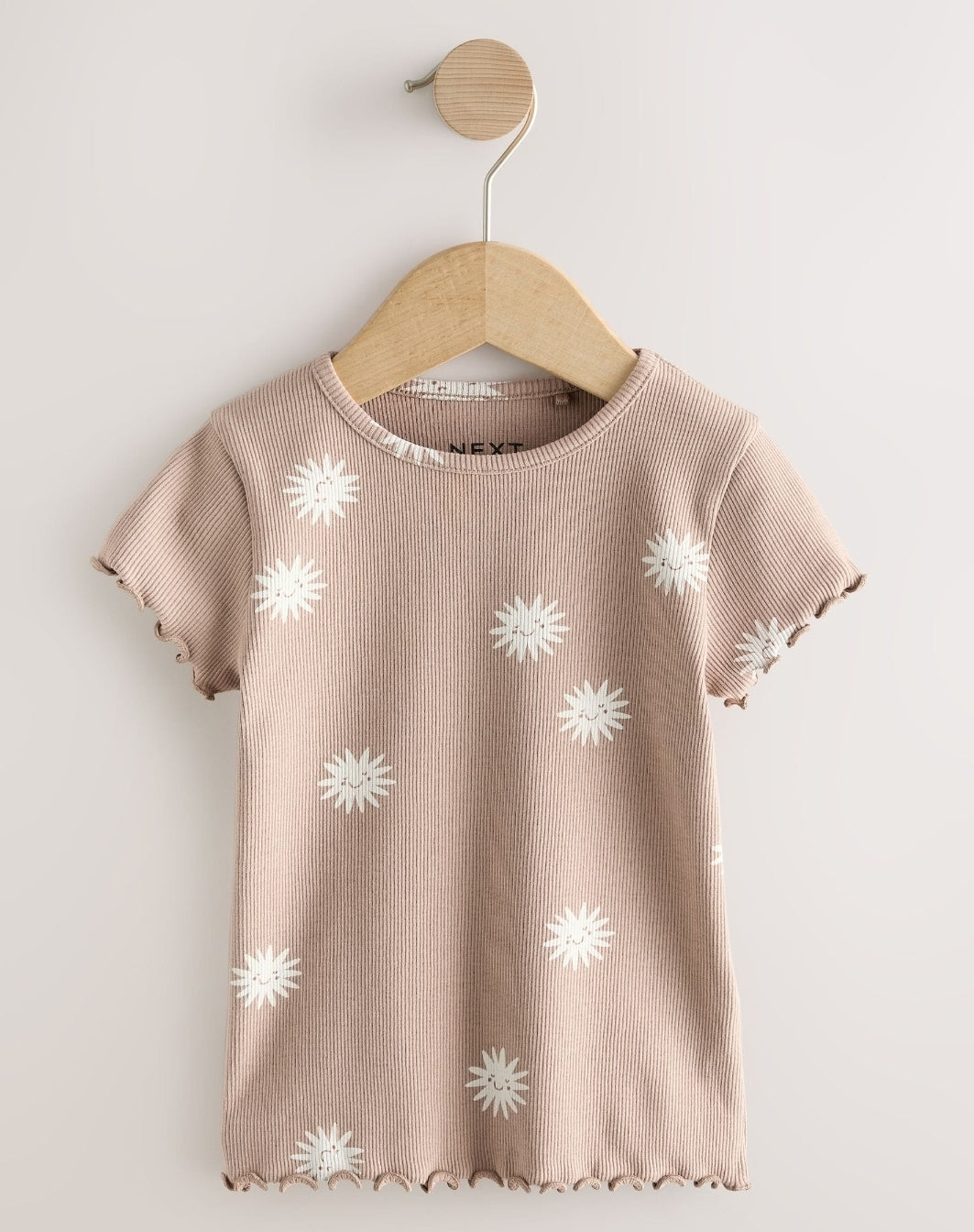 Neutral Ribbed Short Sleeve Tops 
5Pack