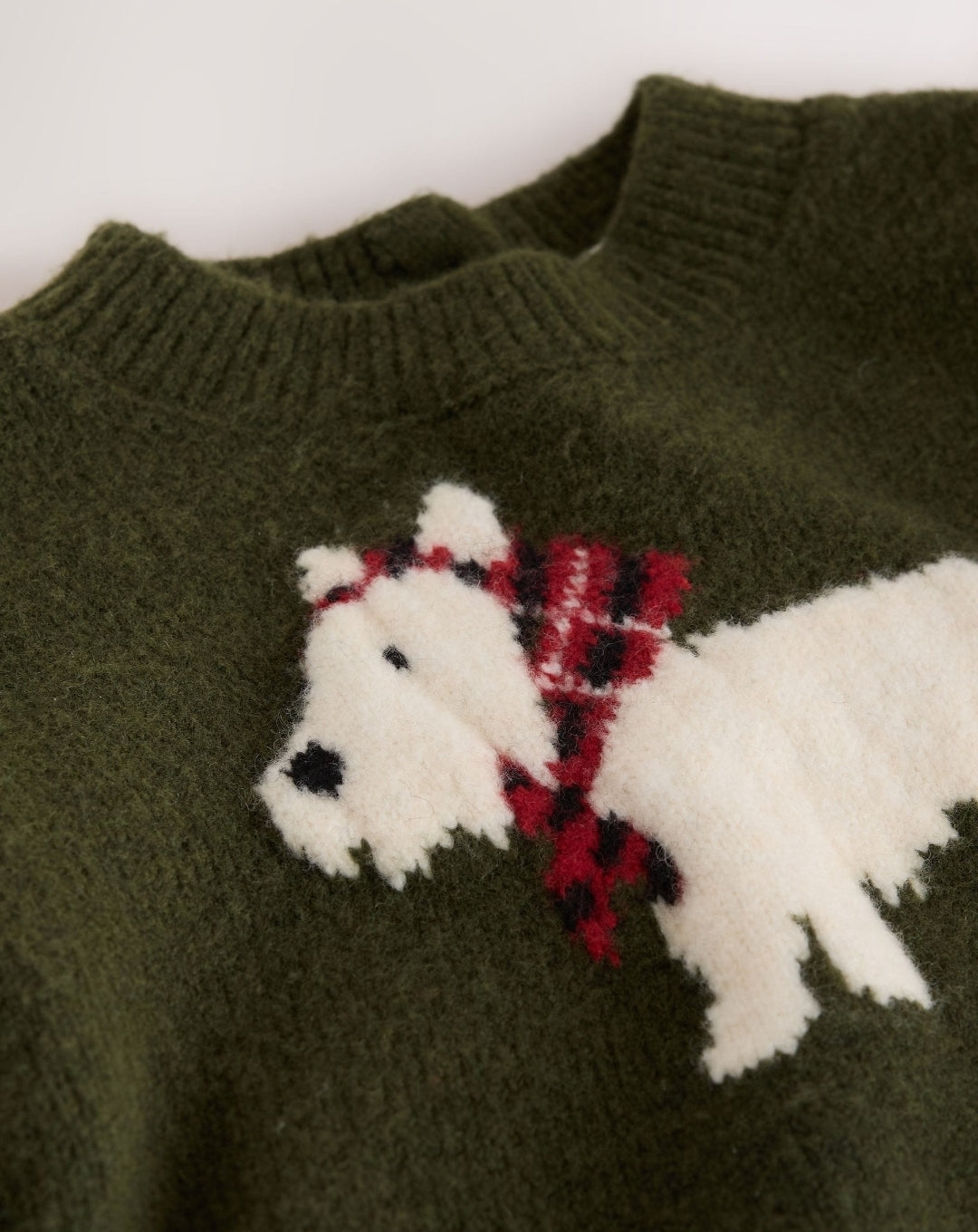 Green Scotty Dog Boxy Jumper