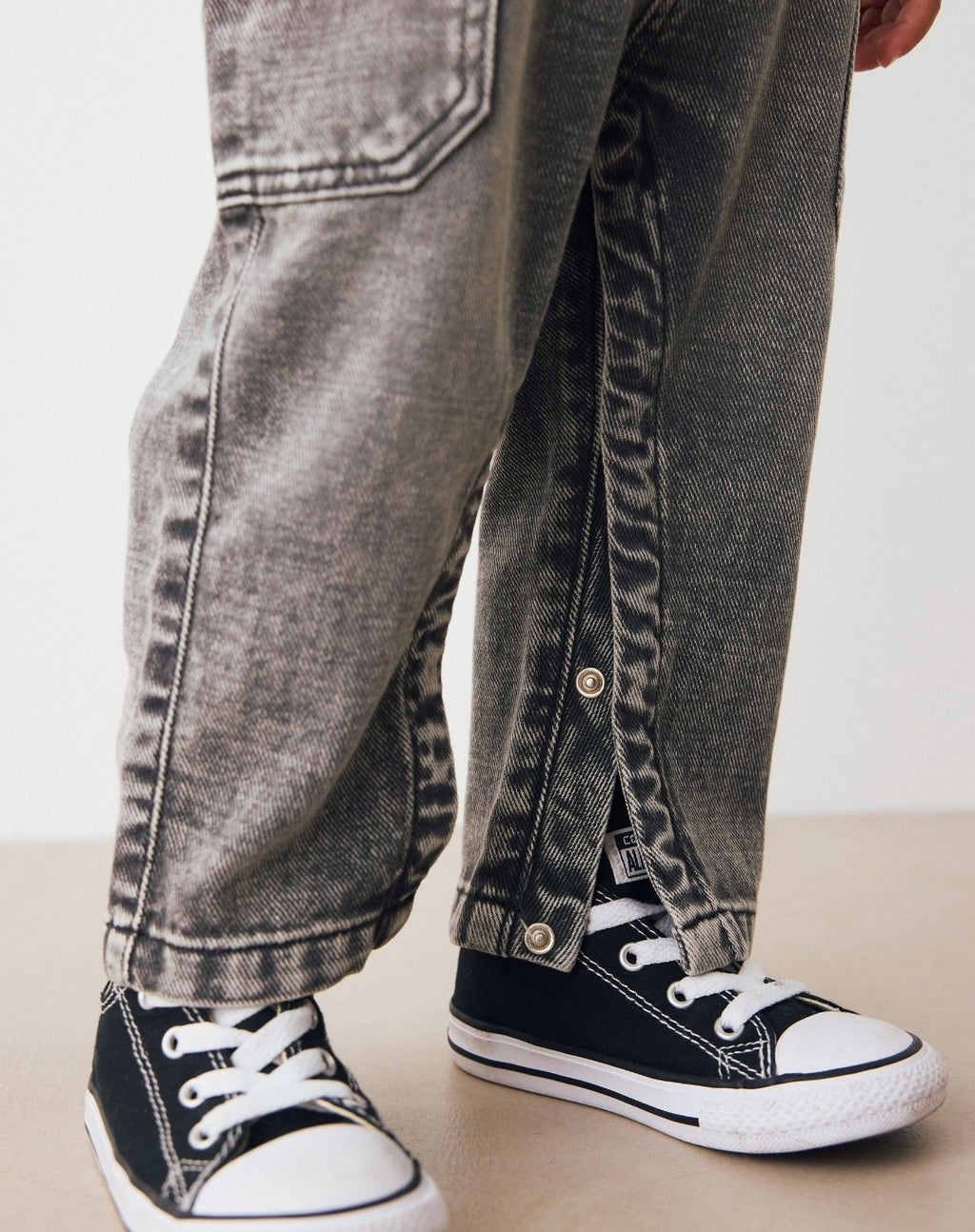 Grey Denim Dungarees