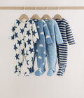 Blue Micro Fleece Two Way Zip
Baby Sleepsuits 4 Pack