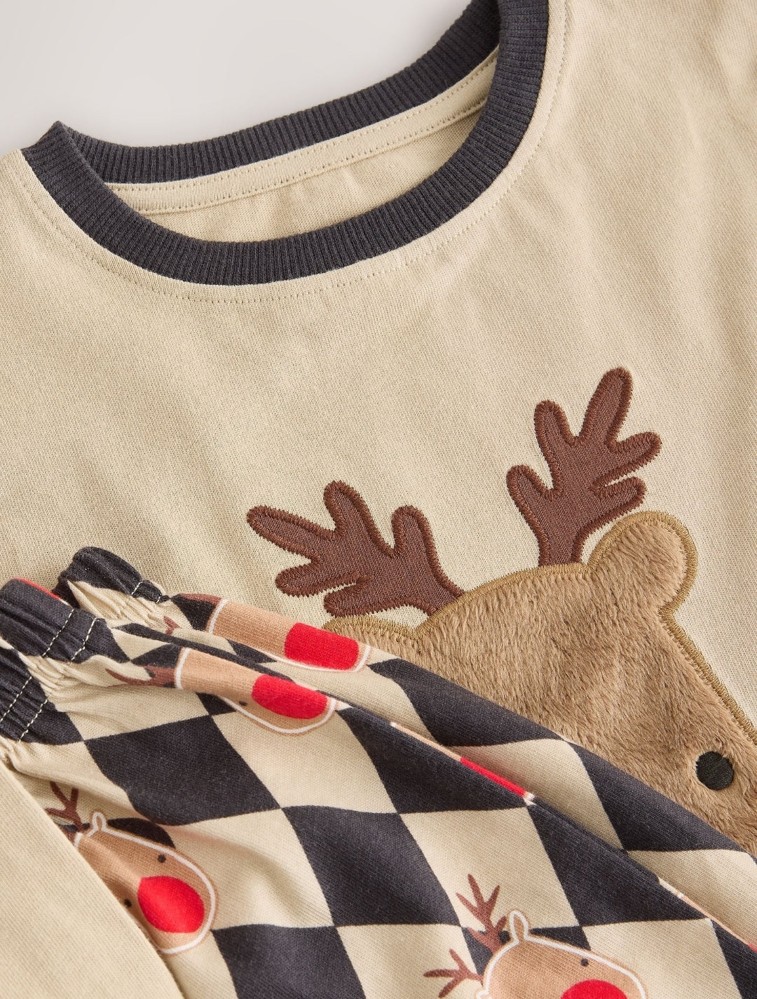 Oatmeal Rudolph Placement Christmas Pyjamas