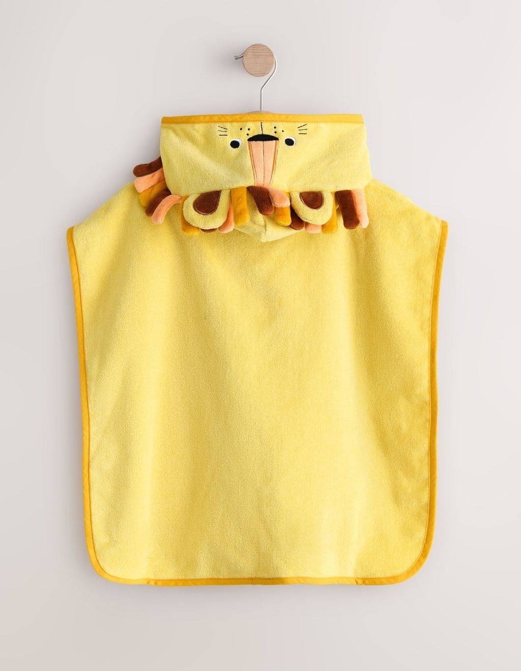 Yellow Lion Towelling Poncho