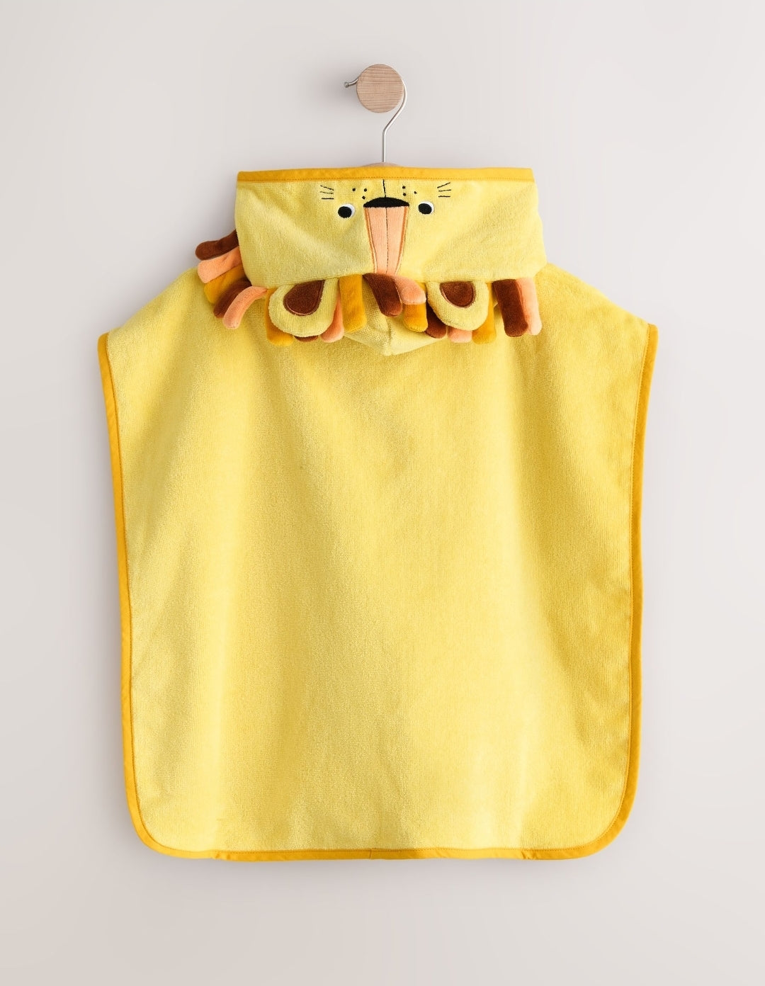 Yellow Lion Towelling Poncho