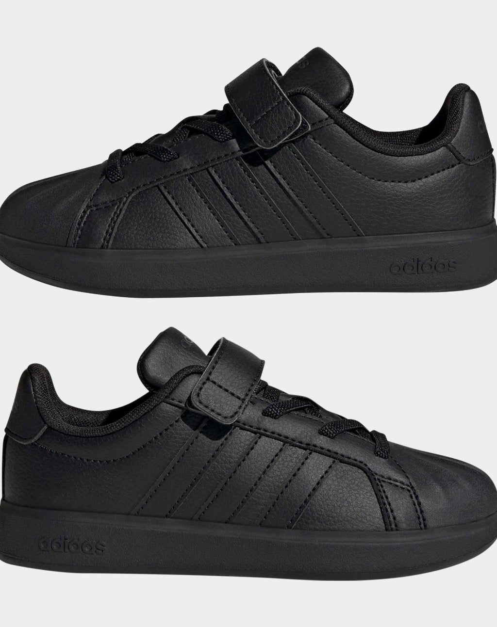 adidas Black Street Talk Elastic Lace Kids Trainers