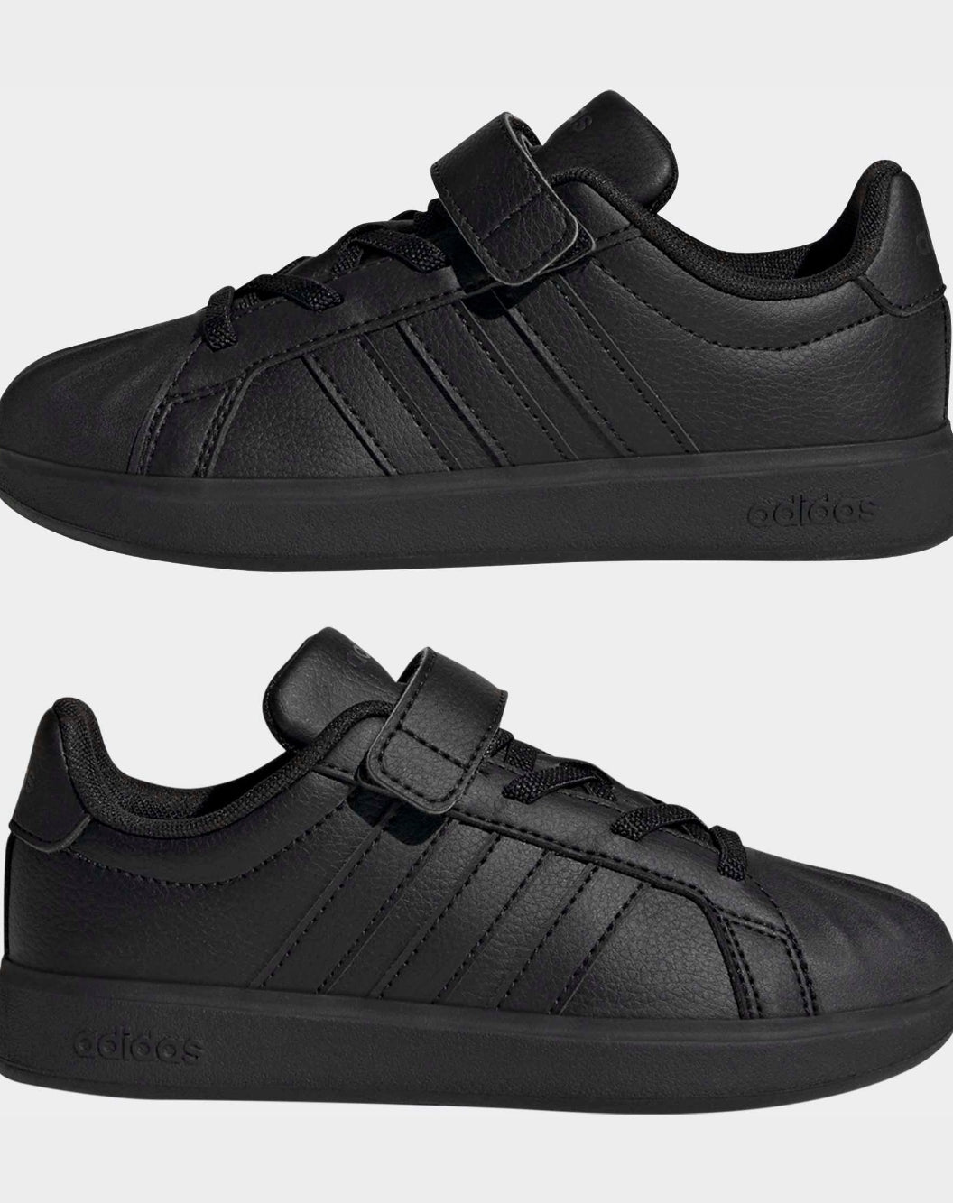 adidas Black Street Talk Elastic Lace Kids Trainers